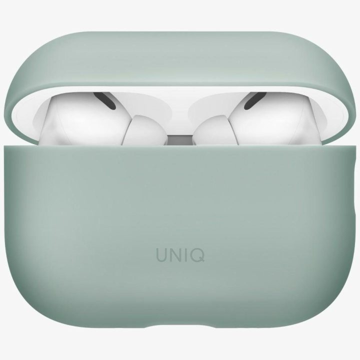 Dėklas AirPods Pro 3 Uniq Lino silikoninis žalias – patikimas pasirinkimas