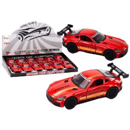 Sportinis automobilis 1:32 su raudonu spoileriu – žaismingas pasirinkimas