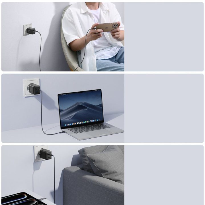 Įkroviklis 45W USB-C JR-TCG17 – greitam ir patogiam įkrovimui namuose.