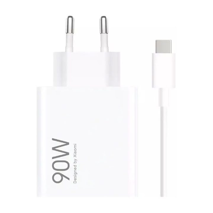 Įkroviklis sieninis 90W Xiaomi HyperCharge su USB-C laidu – greitam ir saugiam įkrovimui namuose.