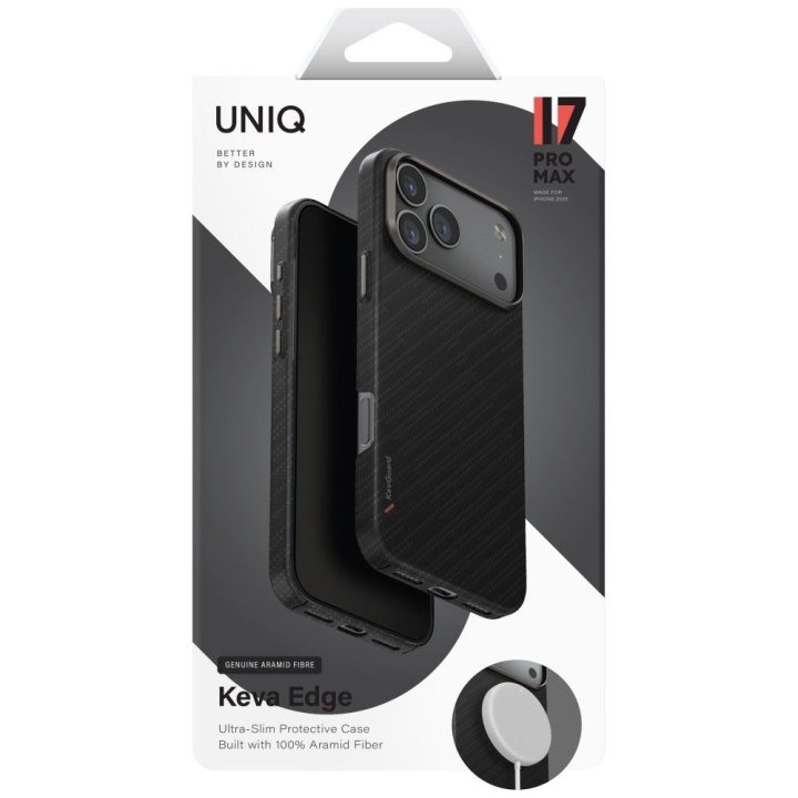 Dėklas Magclick iPhone 17 Pro Max Uniq Keva EDGE – apsaugai ir belaidžiam įkrovimui kasdien.