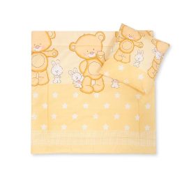 Patalynės komplektas kūdikiui Cuddly Teddy Bear – jaukumui ir saldžiam miegui.