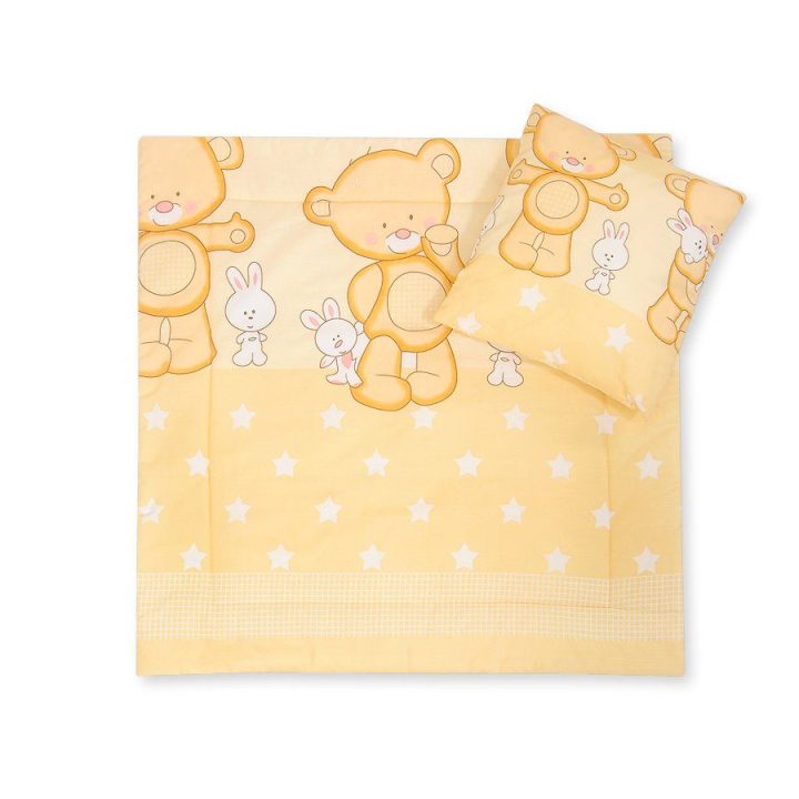 Patalynės komplektas kūdikiui Cuddly Teddy Bear – jaukumui ir saldžiam miegui.