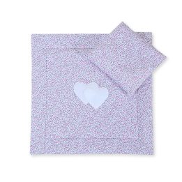 Patalynės komplektas kūdikiui Hearts su gėlėmis – jaukumui ir saldiems sapnams.