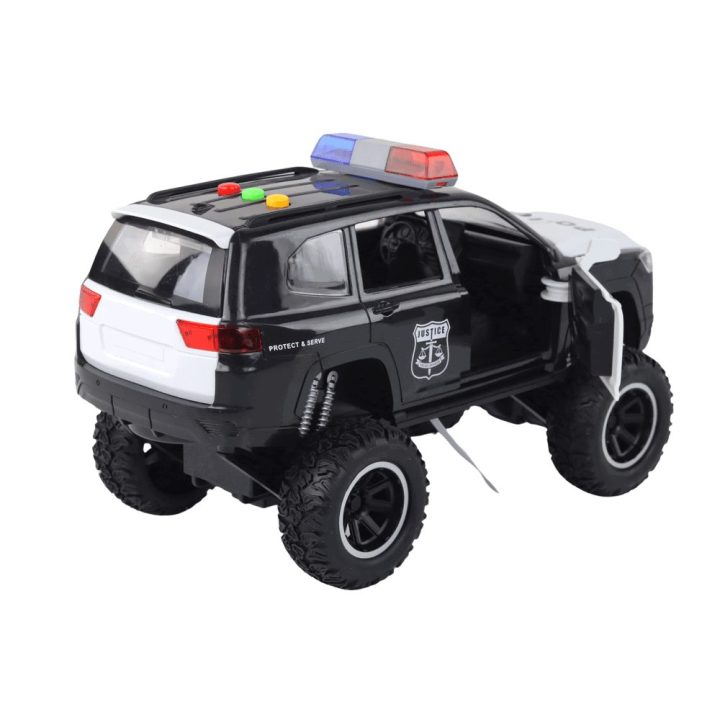 Mašina visureigis Raptor policijos modeliukas – nuotykiams ir žaidimų įvairovei.