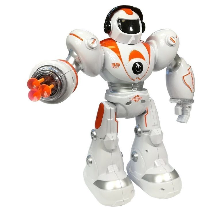 Robotas valdomas nuotoliniu būdu su šaudymo funkcija – žaidimams ir nuotykiams namuose.