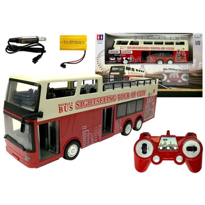 Autobusas R/C dviaukštis 1:18 – linksmiems nuotykiams ir kūrybiškiems žaidimams.