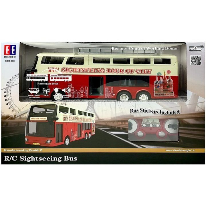 Autobusas R/C dviaukštis 1:18 – linksmiems nuotykiams ir kūrybiškiems žaidimams.