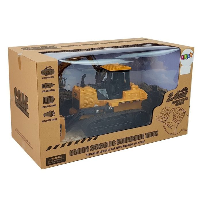 Ekskavatorius valdomas gestais Caterpillar – interaktyviems žaidimams ir kūrybai.
