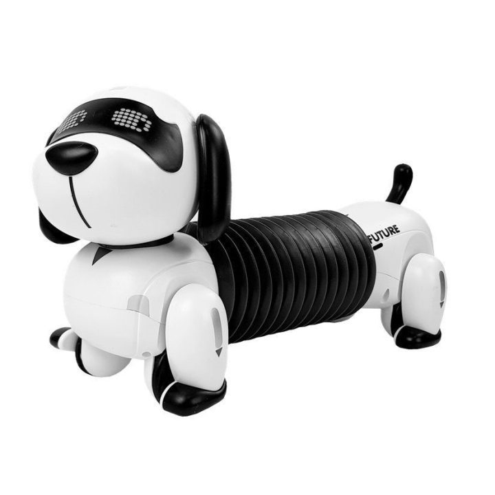 Interaktyvus robotas šuo su pultu ir garsais – žaidimams ir smagiam bendravimui.