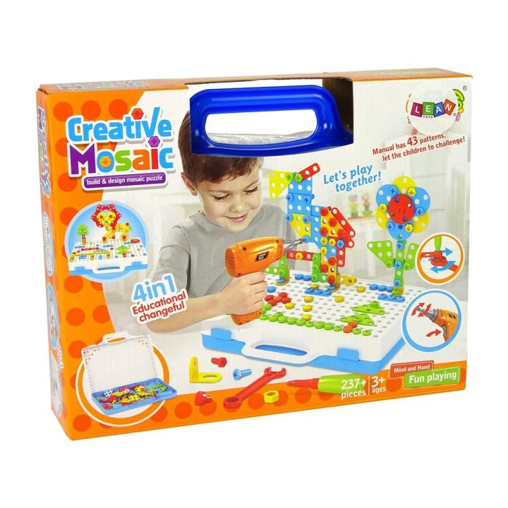 Konstruktorius su atsuktuvu 4in1 Creative Mosaic – kūrybiškumui ir motorikai lavinti.