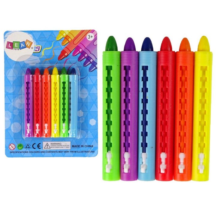 Kreidelių rinkinys 6 dalių Pastel – kūrybiškumui ir spalvingiems piešiniams.