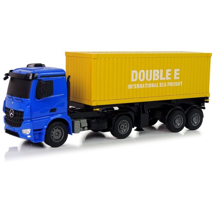 Sunkvežimis Mercedes Arocs R/C su konteineriu – nuotykiams ir valdymo džiaugsmui.