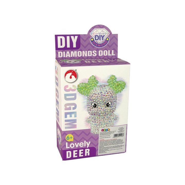 Rinkinys 3D balto elnio deimantinis DIY – kūrybiniam laisvalaikiui ir dekorui namuose.