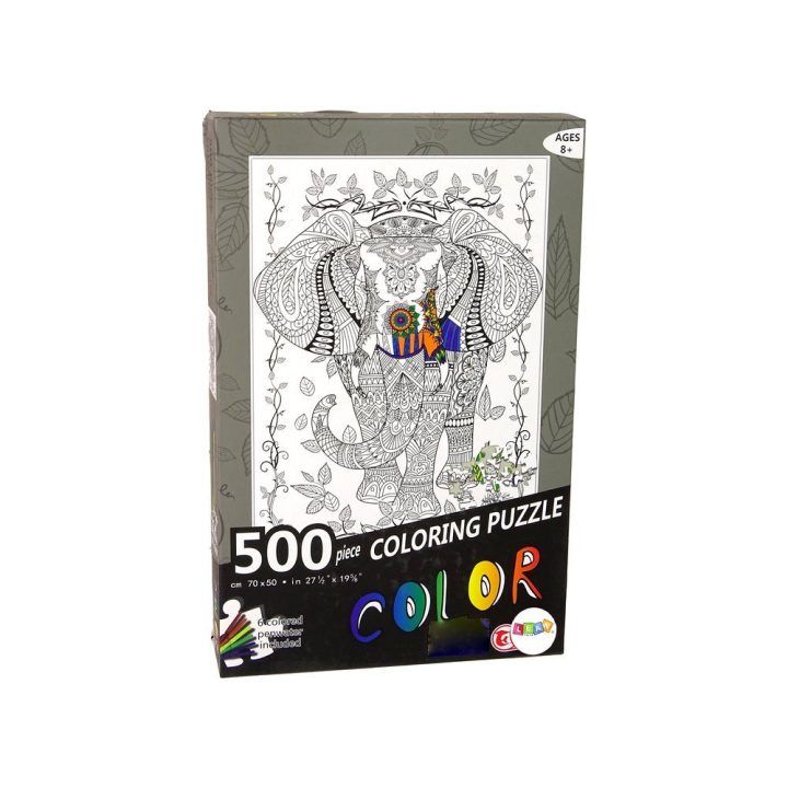 Dėlionė 500 dalių Elephant Colours – ramiam laisvalaikiui ir kūrybinei atgaivai.