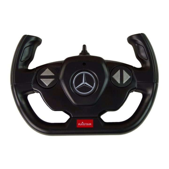 Sunkvežimis Mercedes Rastar su griebtuvu – žaidimams ir vaiko vaizduotei lavinti.
