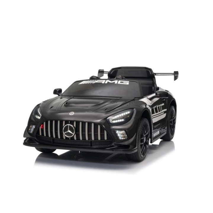Elektromobilis Mercedes AMG GT3 su akumuliatoriumi – mažųjų lenktynių džiaugsmui ir nuotykiams.