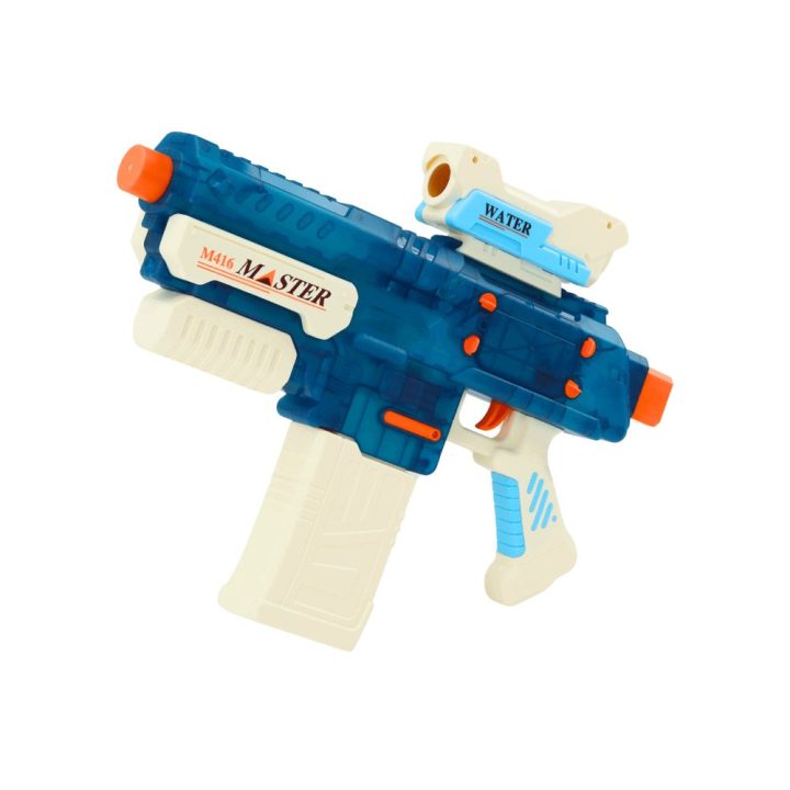Vandens šautuvas automatinis M416 su įkrovimu – smagiems vasaros žaidimams lauke.