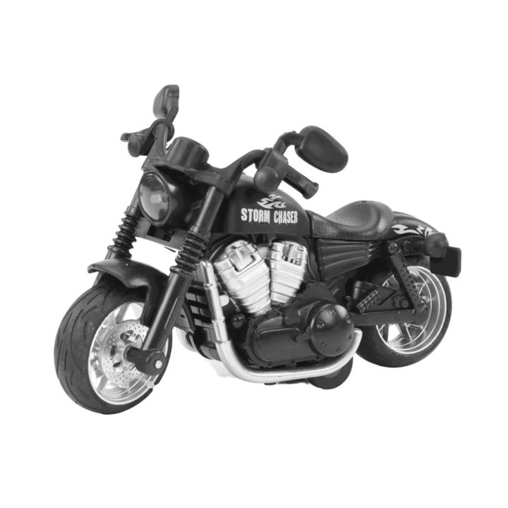 Motociklas su trinties pavara Harley – nuotykiams ir vaizduotei žaidimų metu.