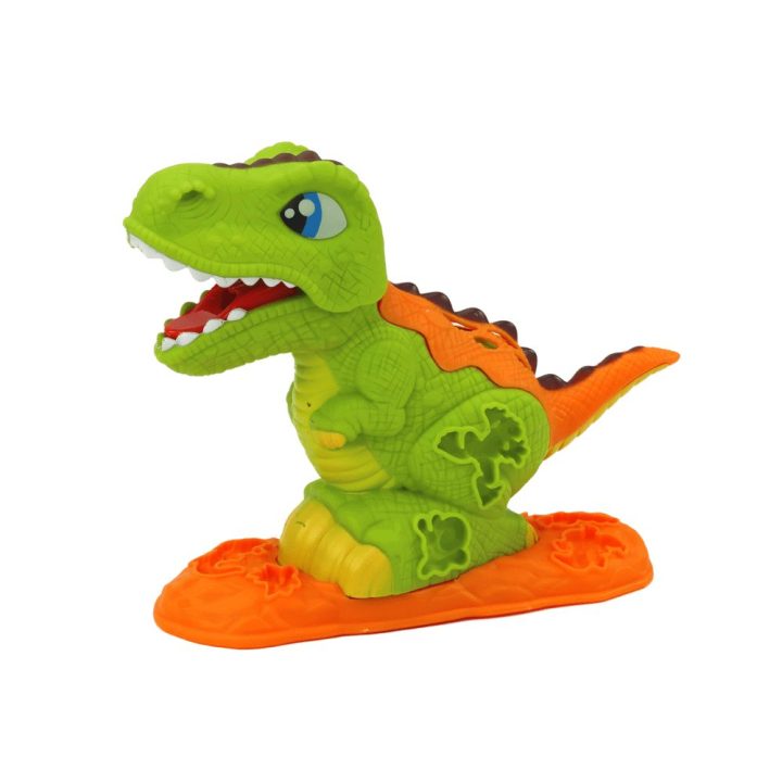 Žaislų rinkinys dinozaurų formelių su modelinu – kūrybiškiems nuotykiams ir žaidimams.