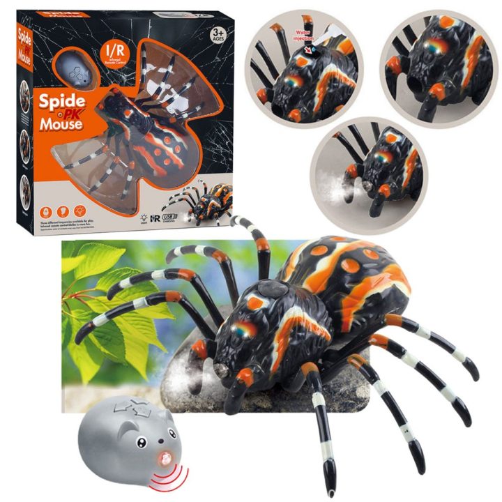 Žaislinis voras tarantulas su nuotoliniu valdymu – džiaugsmui ir kūrybiškiems nuotykiams.