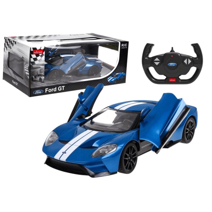 Mašinėlė Ford GT valdomu pultu su atidaromomis durimis – žaidimams ir greičio nuotykiams.