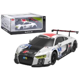 Mašinėlė radijo bangomis AUDI R8 LMS – lenktyniškam žaidimų greičiui ir azartui.