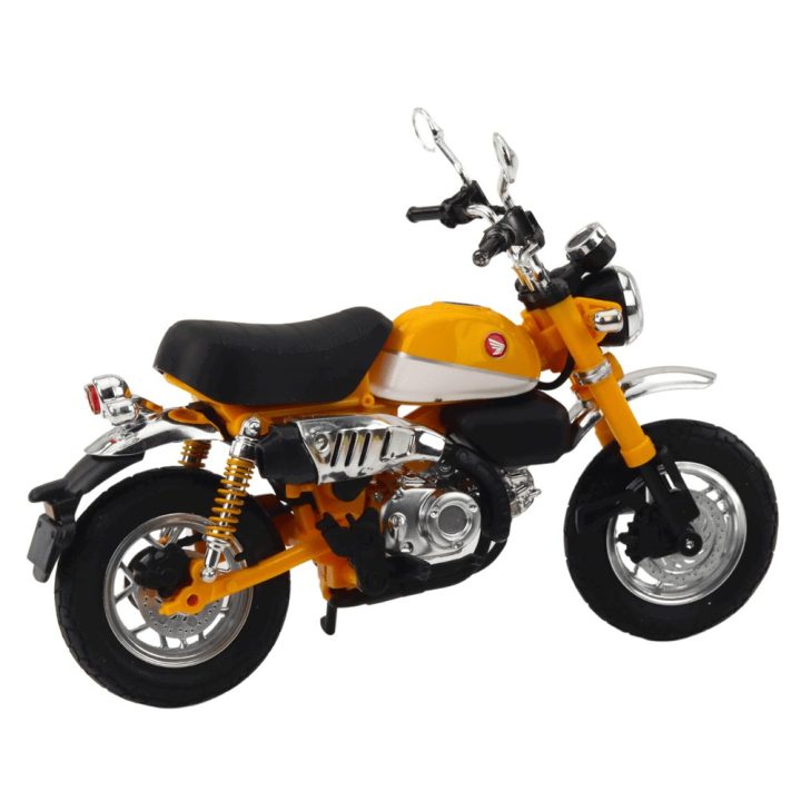 Motociklas metalinis retro stiliaus 1:12 – dekoratyvus akcentas kolekcijai ar dovanai.