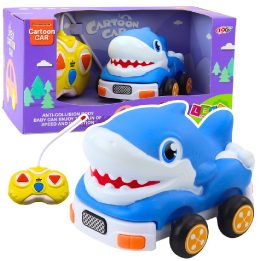 Mašinėlė su pulteliu vaikams Blue Shark – smagiam ir saugiam žaidimui namuose.