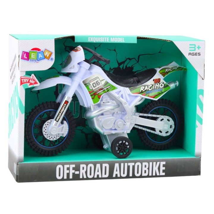 Motociklas su šviesomis ir garsais Off-Road – nuotykiams ir aktyviems žaidimams.