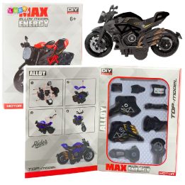 Motociklas surenkamas metalinis 1:14 su auksiniais elementais – kūrybiniam laisvalaikiui ir kolekcionavimui.