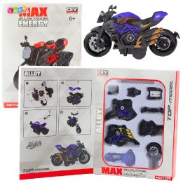 Žaislinis motociklas surenkamas su varžtais – kūrybiškiems nuotykiams ir lavinimui.