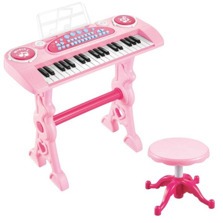 Elektroninis pianinas vaikams su mikrofonu 37 klavišų – smagiam muzikiniam lavinimui namuose.