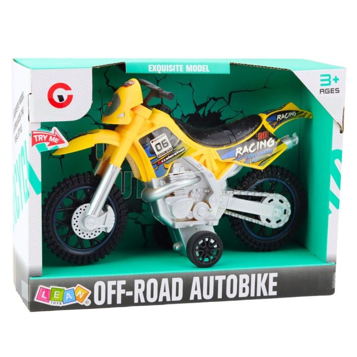 Motociklas su garsais ir šviesomis Off-Road – nuotykiams ir žaidimų įvairovei.