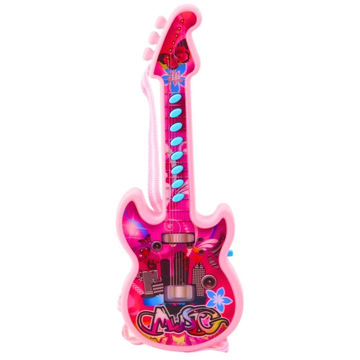 Elektrinė gitara vaikams Melodies su natų žymėjimu – žaidimui ir muzikos pažinimui.