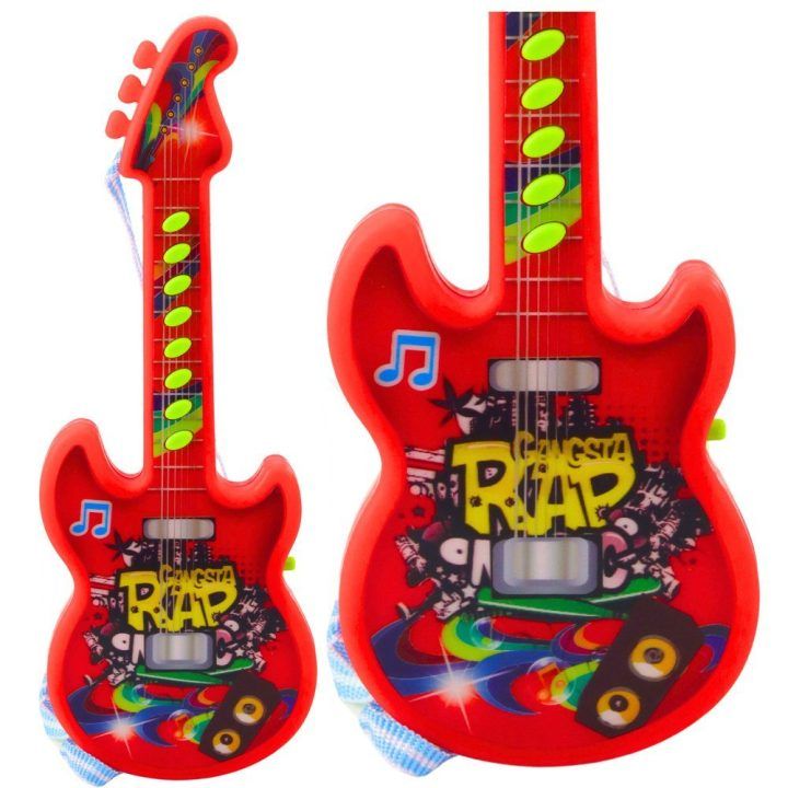 Elektrinė gitara vaikams Melodies 29 cm – žaidimams ir muzikos pažinimui.