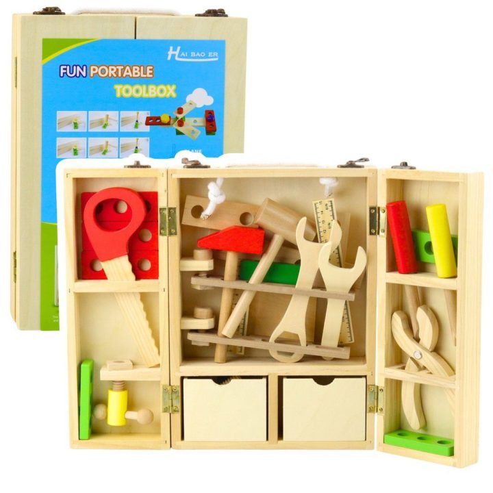 Įrankių rinkinys medinis Little Handyman – kūrybiškiems žaidimams ir smagiam mokymuisi.