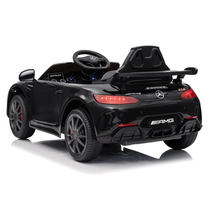 Elektromobilis Mercedes GTR vaikams – pramogai ir saugiam vairavimo džiaugsmui.
