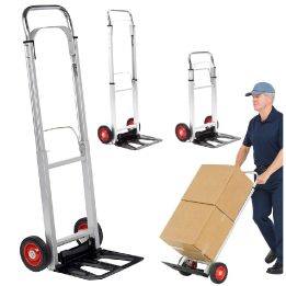 Vežimėlis sulankstomas aliuminis 90kg – sandėliavimo ir transportavimo patogumui.