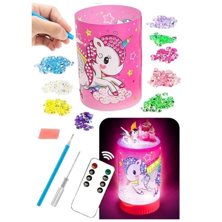 Naktinė lempa vienaragio stiklainis Creative Kit – kūrybai ir jaukiai atmosferai kambaryje.