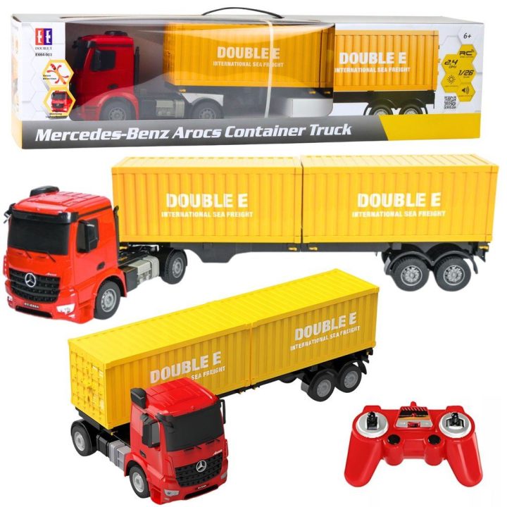 Sunkvežimis konteinerinis Mercedes-Benz Arocs valdomas pulteliu – žaidimams ir nuotykiams su technika.