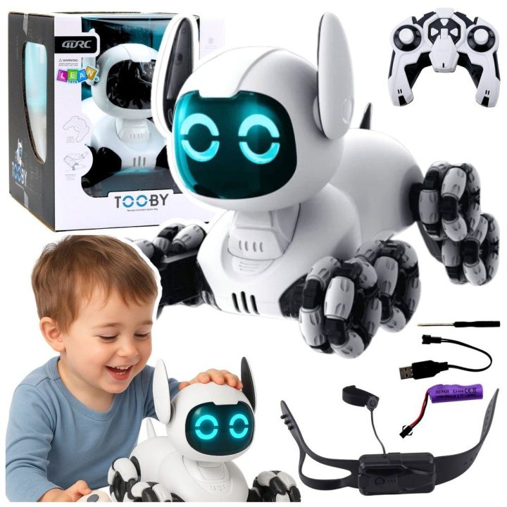 Robotas šuo valdomas nuotoliniu būdu TOOBY – žaidimams ir aktyviam laisvalaikiui vaikams.