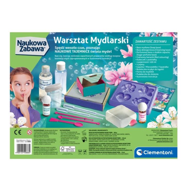 Rinkinys muilo gamybai Clementoni Science & Play – kūrybiškiems eksperimentams namuose.