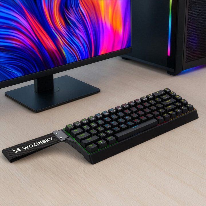 Klaviatūra mechaninė su RGB apšvietimu – tikslumui ir dinaminiam žaidimui.