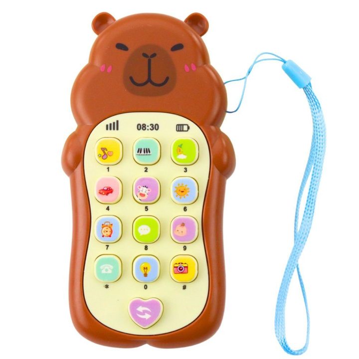 Žaislinis telefonas su garsais ir melodijomis Capybara – smagiam mokymuisi žaidžiant.
