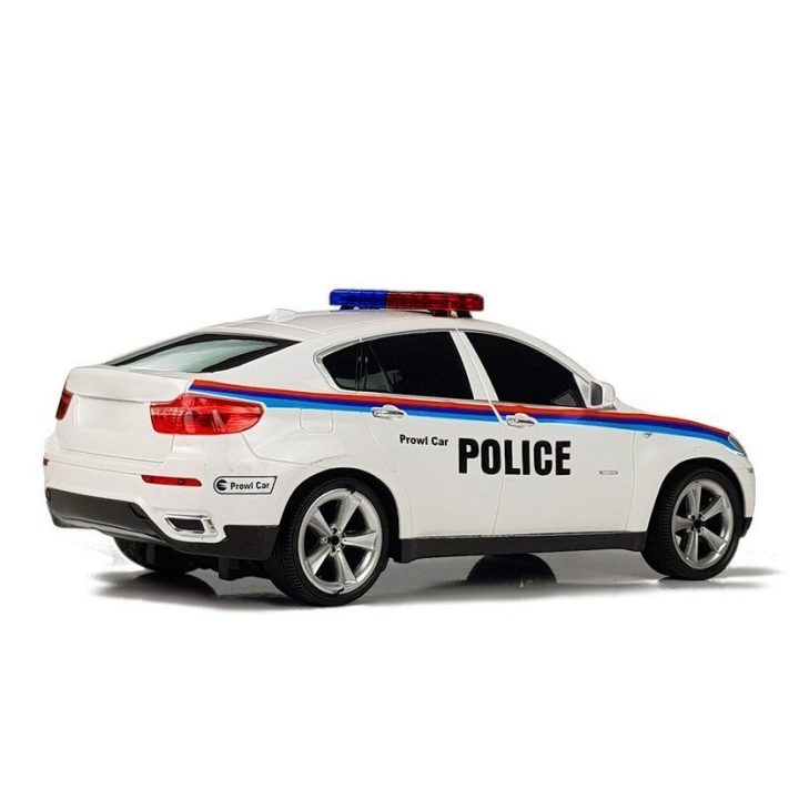 Žaislinis automobilis policijos nuotolinio valdymo kupė – aktyviam žaidimui namuose ir lauke.