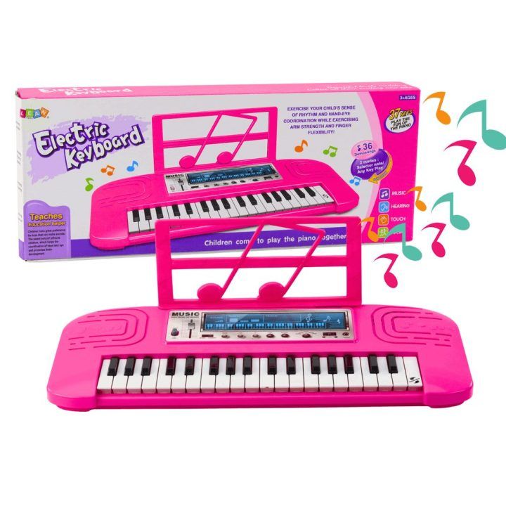 Elektrinis pianinas vaikams rožinis – muzikiniam smagumui ir mokymuisi namuose.