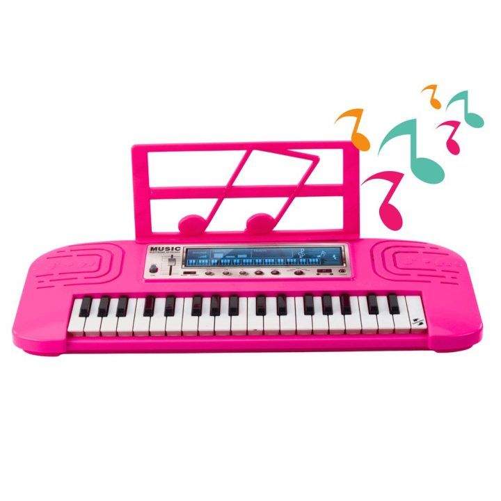 Elektrinis pianinas vaikams rožinis – muzikiniam smagumui ir mokymuisi namuose.
