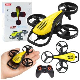 Dronas Syma X36 keturių ašių geltonas – manevringam skrydžiui ir pramogai.