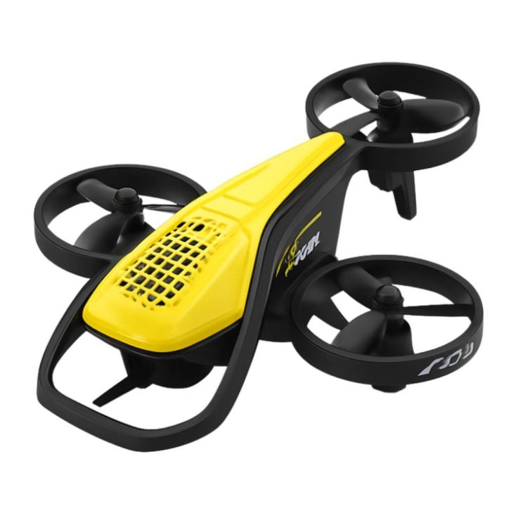 Dronas Syma X36 keturių ašių geltonas – manevringam skrydžiui ir pramogai.